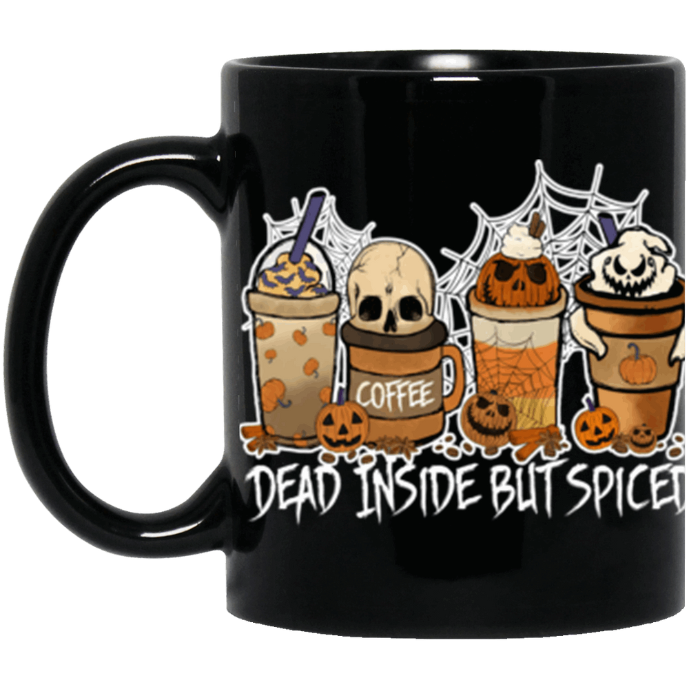 Dead Inside But Spiced! - 11 oz. Black Mug
