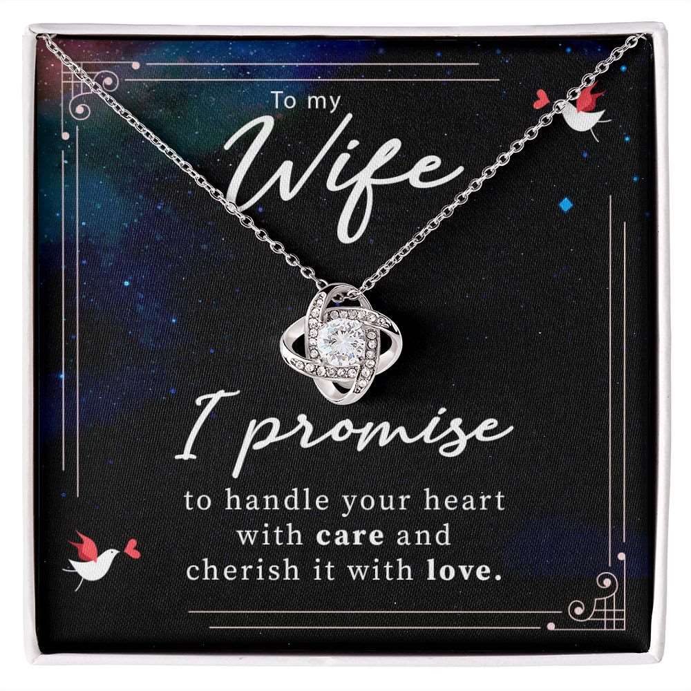 Wife I Promise - Love Knot Necklace - Shiny Gear Collection