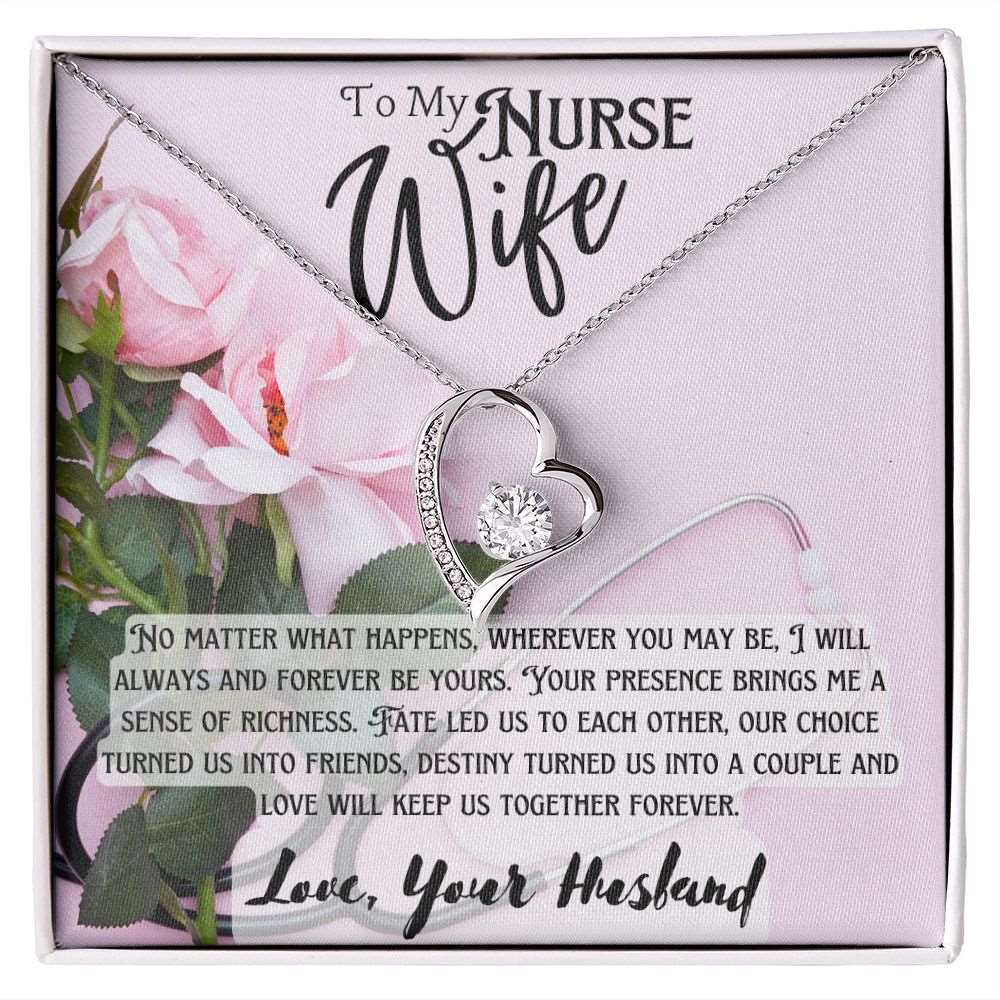 To My Nurse Wife - Forever Love Necklace - Shiny Gear Collection