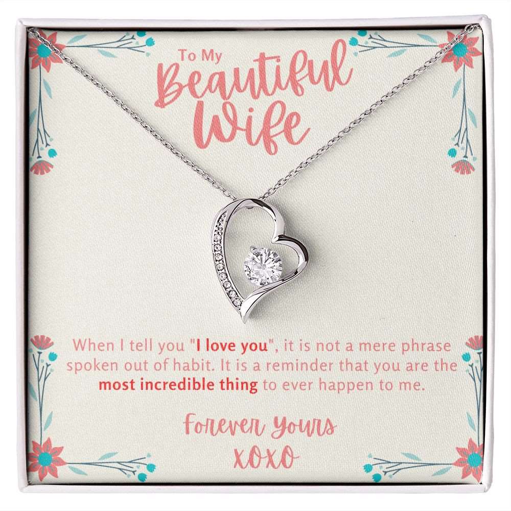 To My Beautiful Wife - Forever Love Necklace - Shiny Gear Collection