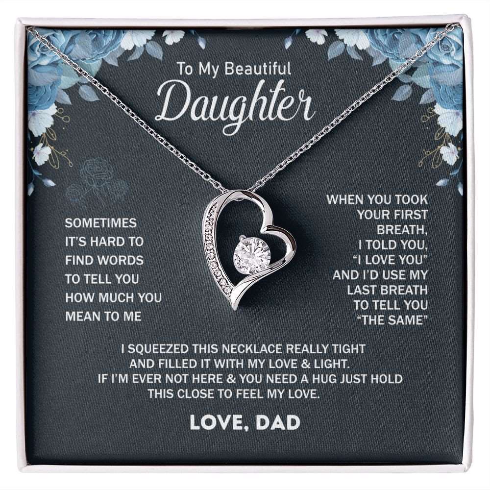 To My Beautiful Daughter (Love DAD) - Forever Love Necklace - Shiny Gear Collection