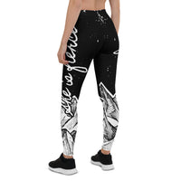 Though She Be But Little, She Is Fierce - Leggings - HikeRunLive Collection